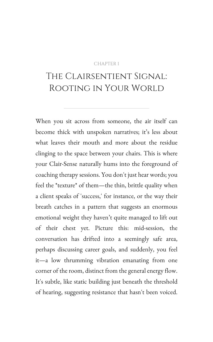 Clairsentient Coaching Therapy Cornerstone: Expand Your Craft interior preview