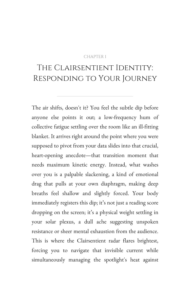 Clairsentient Public Speaking Mastery: Master Your Pursuit interior preview