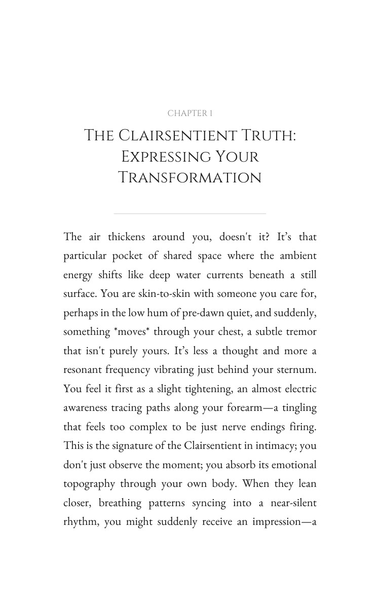 Clairsentient Sexual Intimacy Workbook: Vitalize Your Vitality interior preview