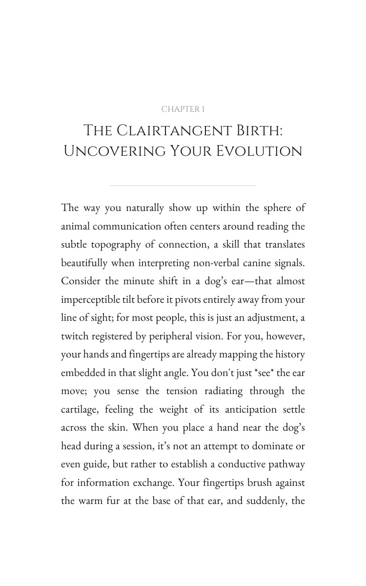 Clairtangent Animal Communication Handbook: Master Your Work interior preview