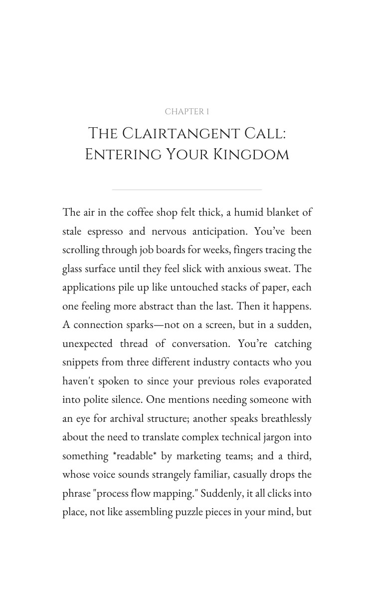 Clairtangent Mastery: Career Transitions: Accelerate Your Universe interior preview