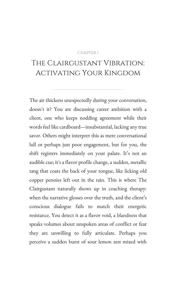 Coaching Therapy Navigator: Clairgustant: Your Essence Emerged interior preview