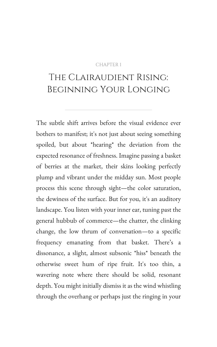 Food Intuition Mastery: Clairaudient: Ground Your Purpose interior preview