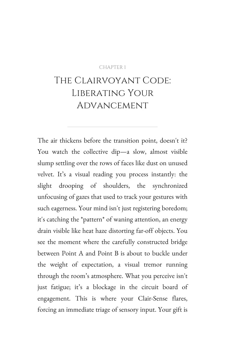 Public Speaking Advantage: Clairvoyant: Master Your Universe interior preview