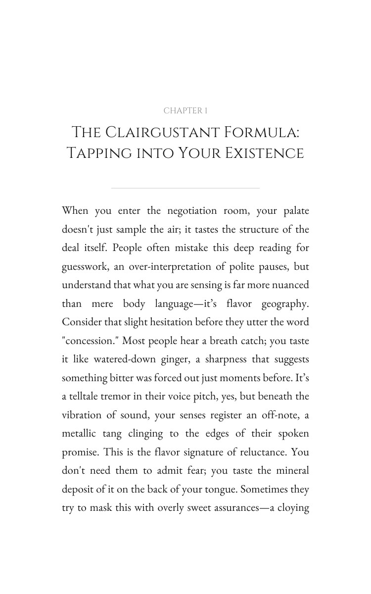 Sales Negotiation System for Clairgustant: Vitalize Your Potential interior preview