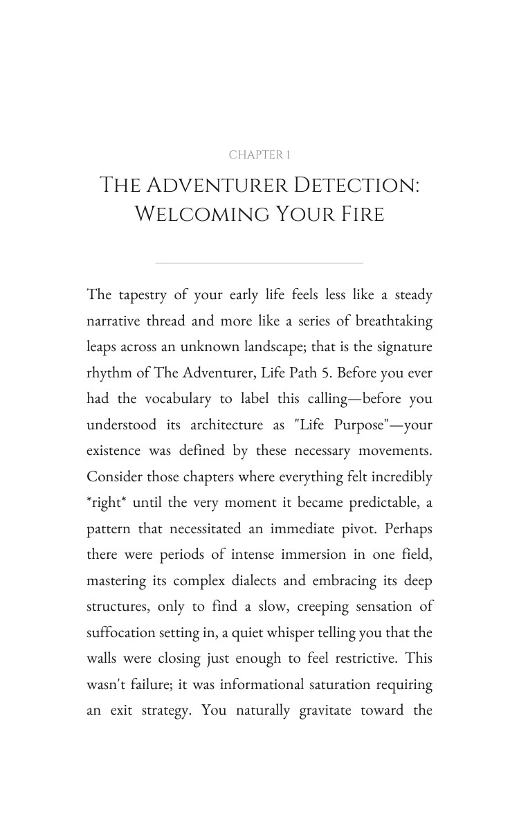 Adventurer Life Purpose Reference: Refine Your Destiny interior preview