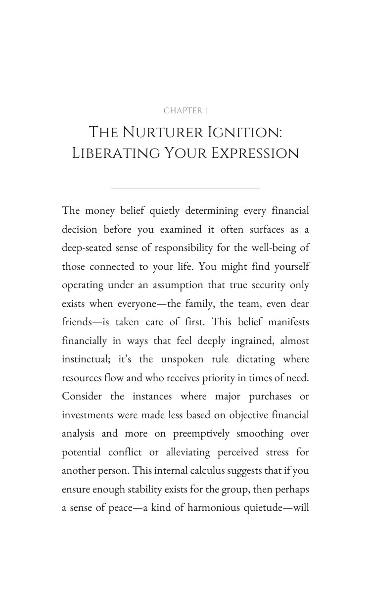 Nurturer Money Revolution: Engineer Your Story interior preview