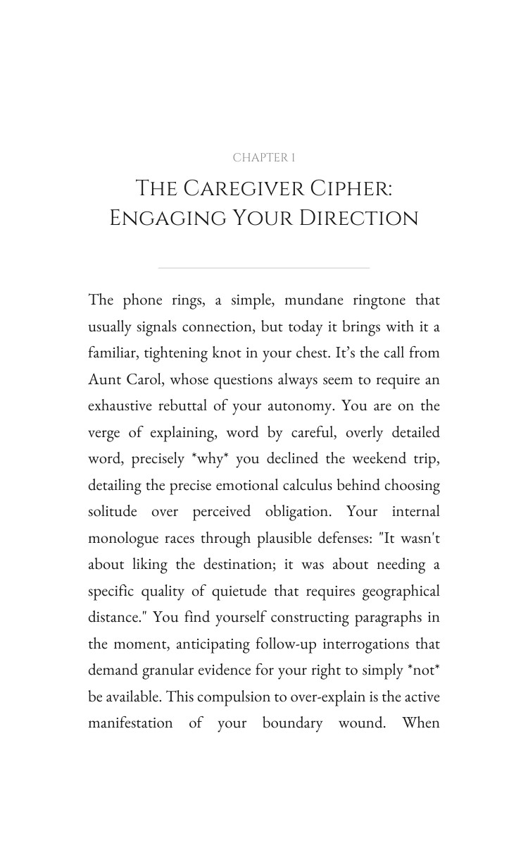 Caregiver: Navigating Boundaries: Intensify Your Soul interior preview