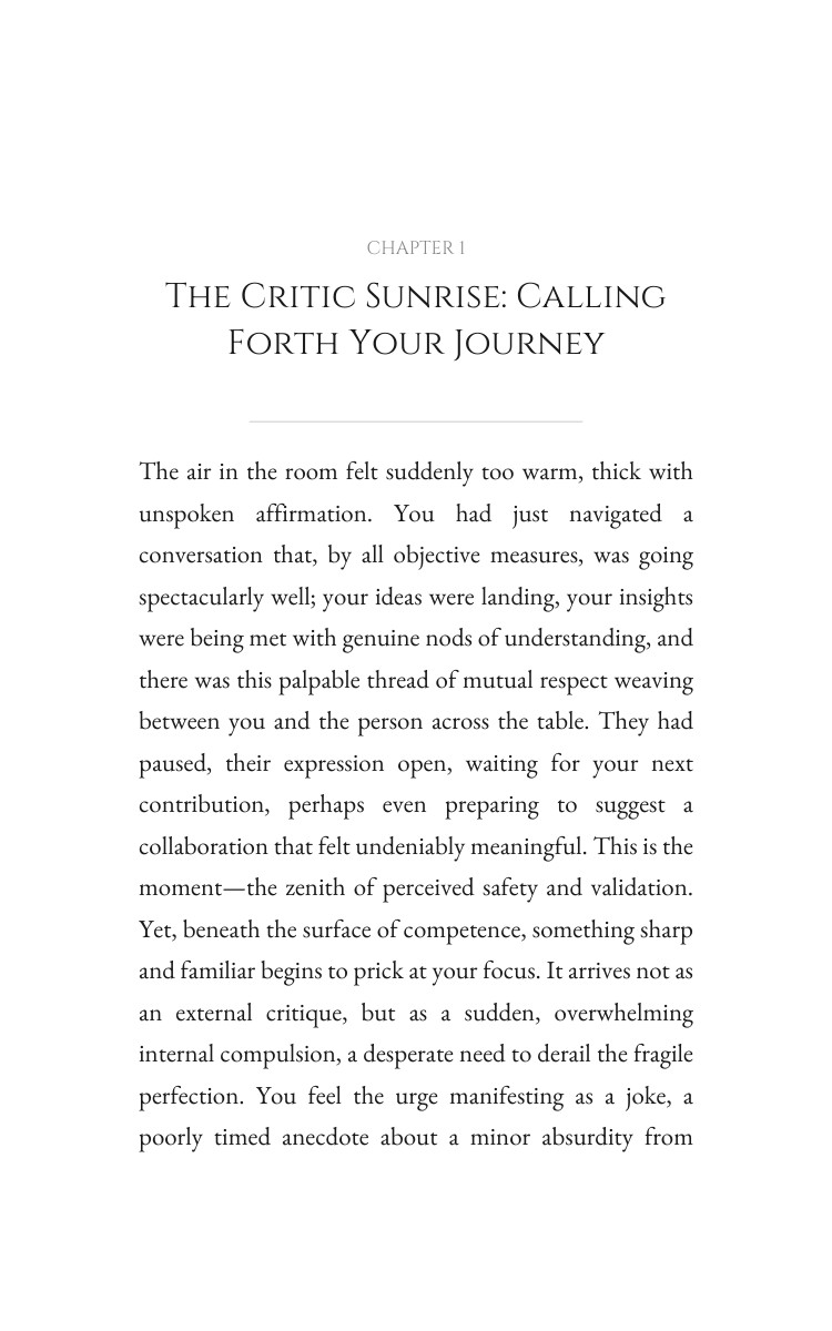 Critic Self Sabotage Handbook: Discover Your Practice interior preview