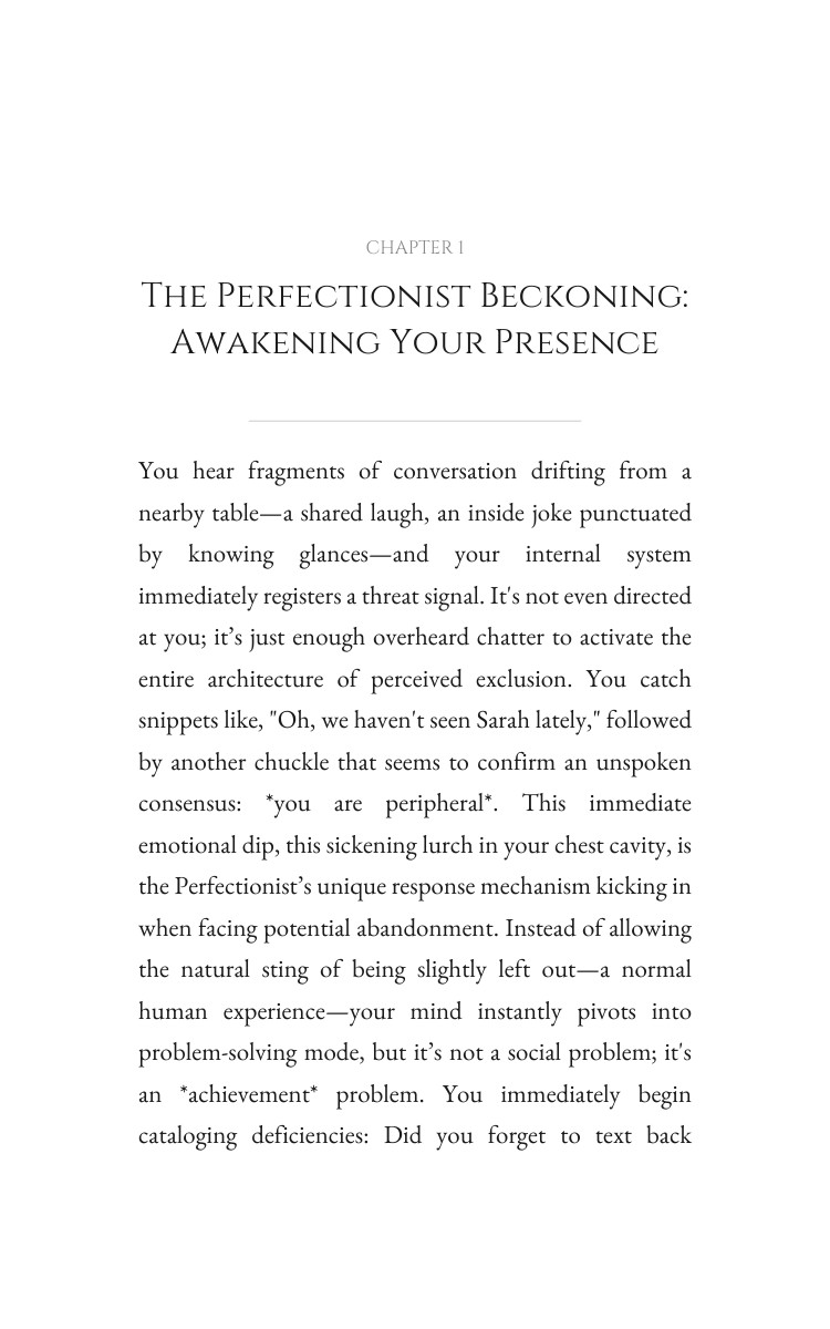 Perfectionist: Abandonment Realization: Structure Your Fate interior preview