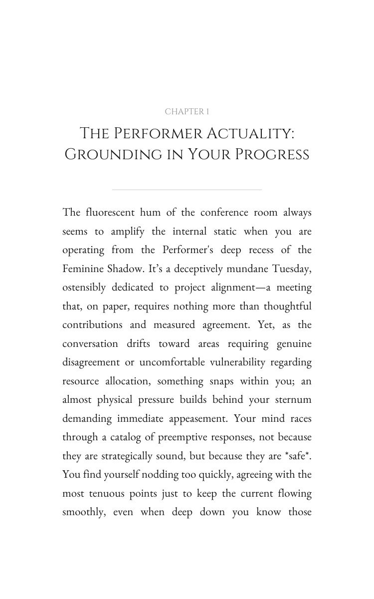 Performer Feminine Shadow Manual: Activate Your Skill interior preview
