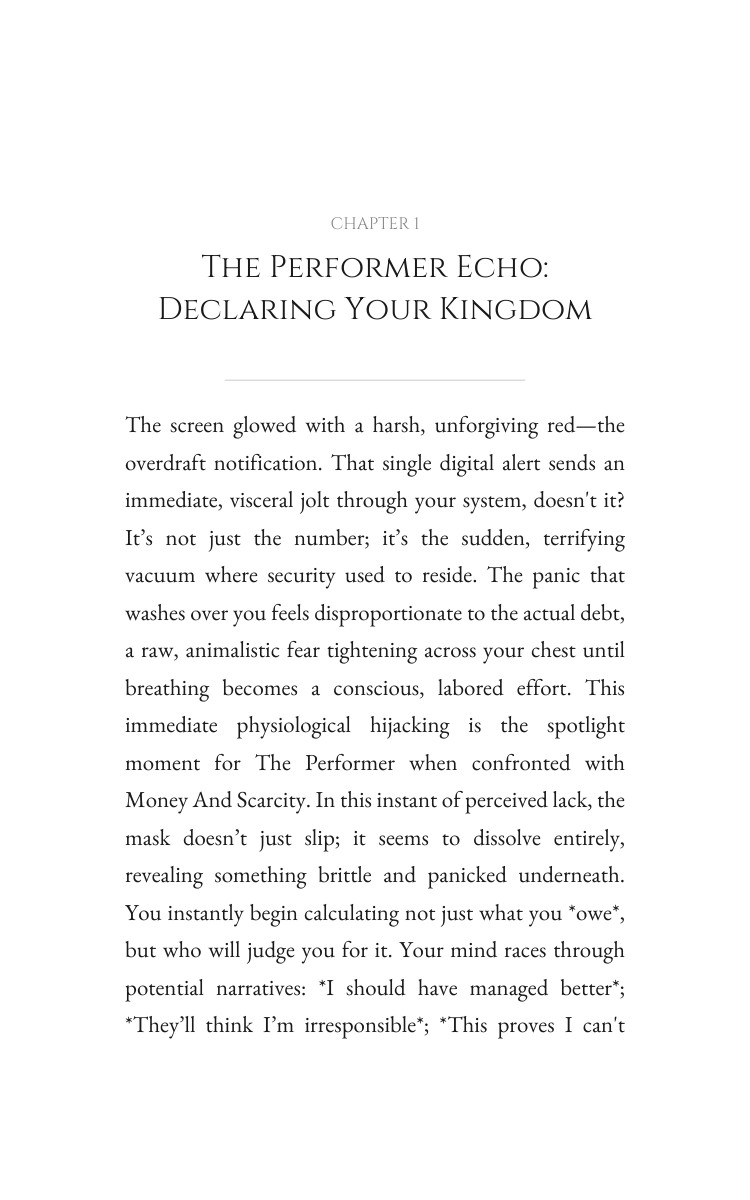 Performer Path to Money And Scarcity: Weaponize Your Being interior preview