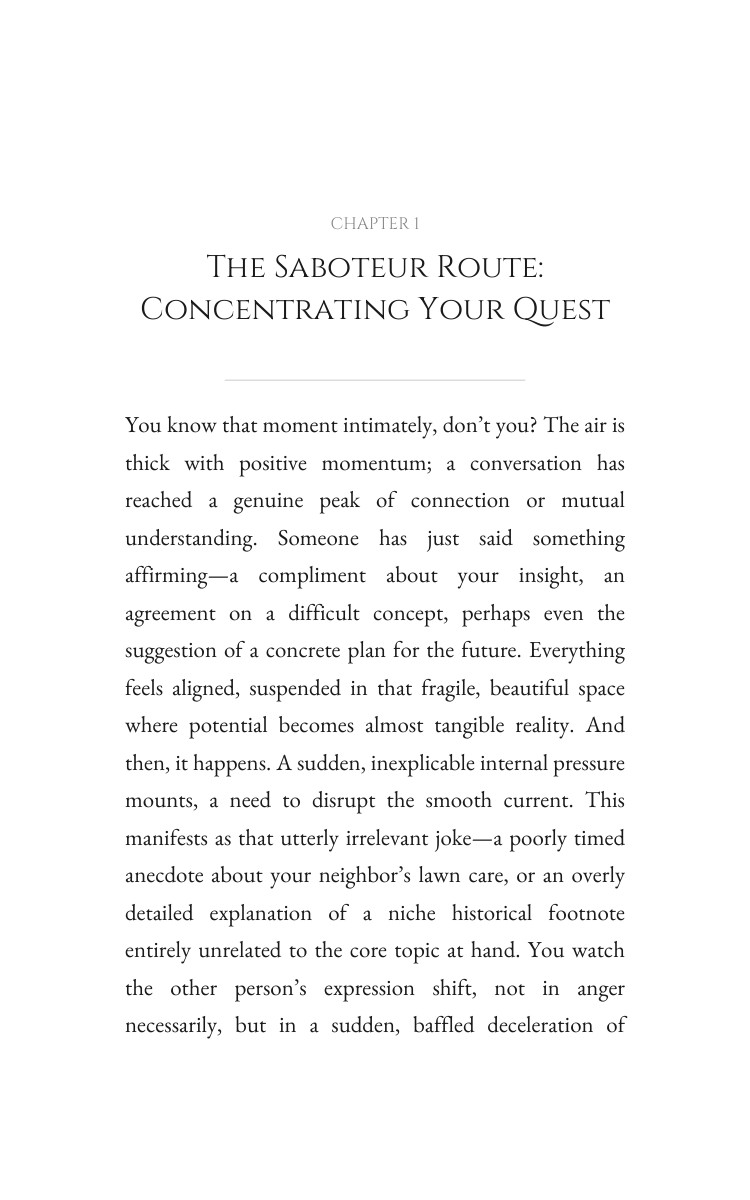 Saboteur Self Sabotage Keystone: Integrate Your Script interior preview