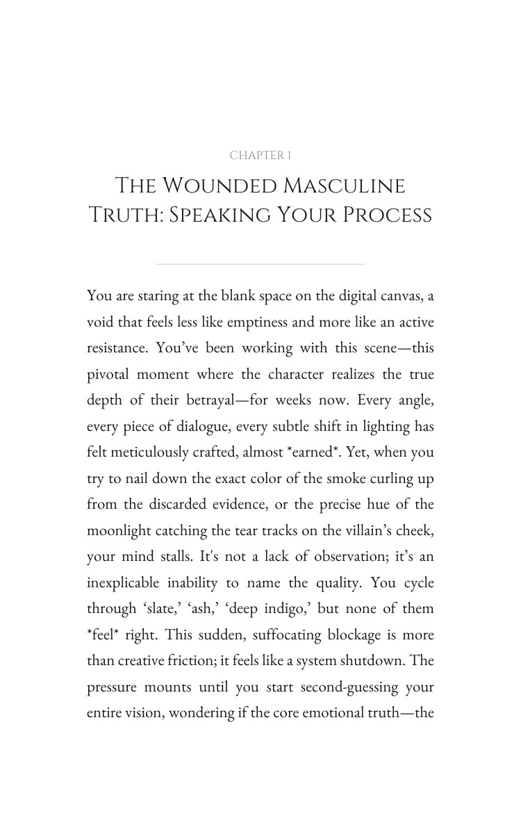 Wounded Masculine Creative Blocks Protocol: Engineer Your Way interior preview
