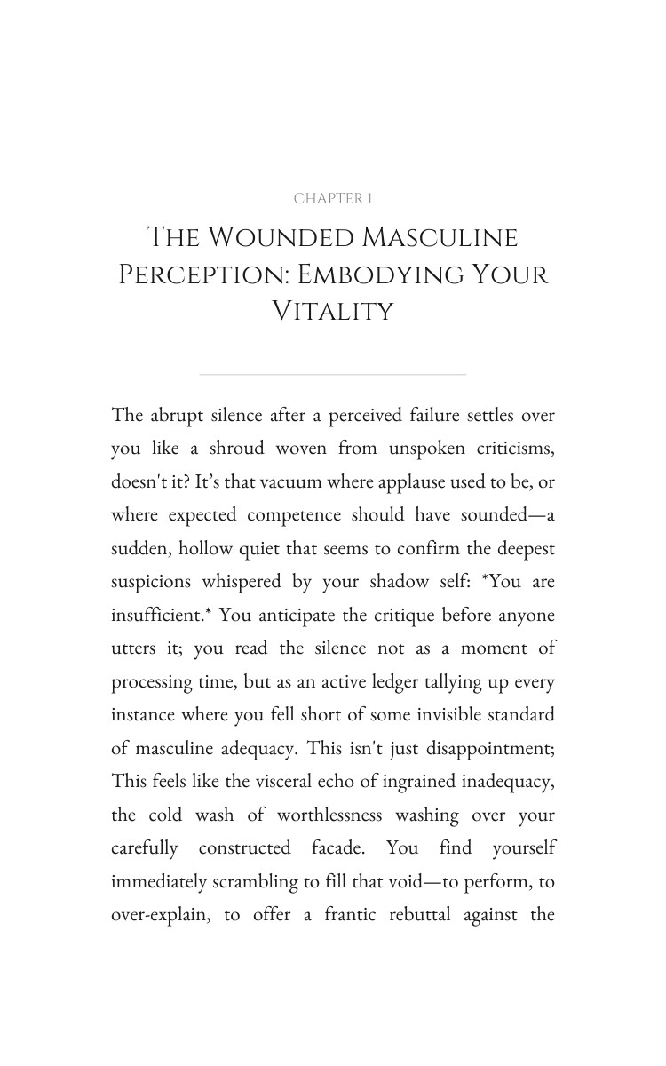 Wounded Masculine Shadow Excellence Guide: Your Vitality Blueprint interior preview