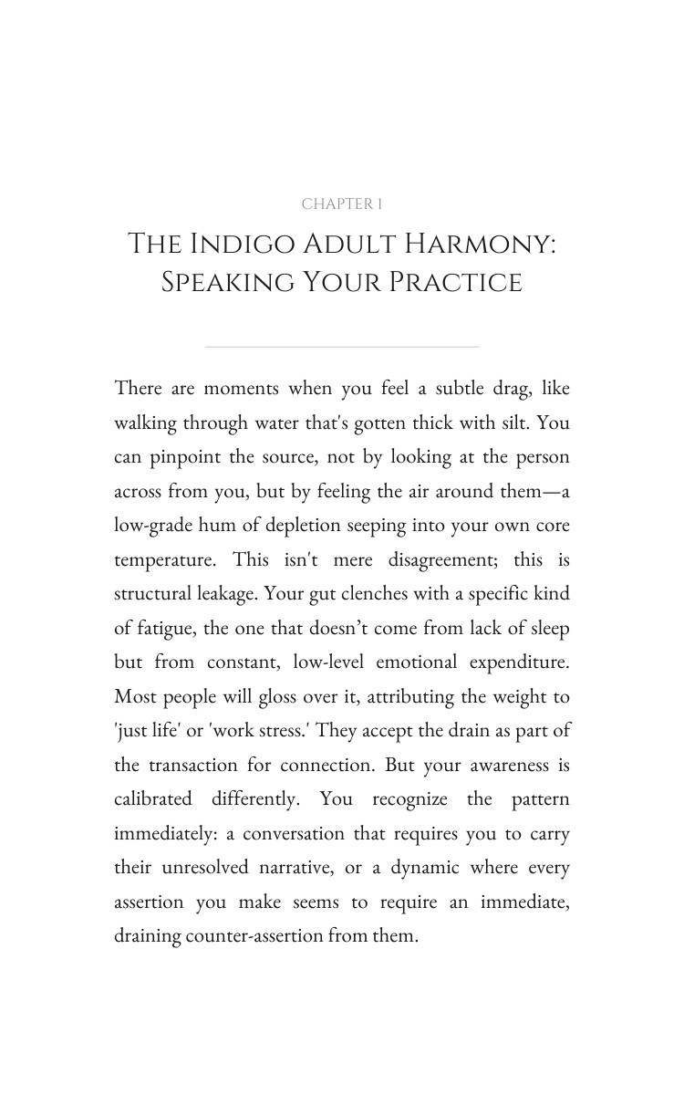 Energy Protection System: Indigo Adult: Optimize Your Craving interior preview