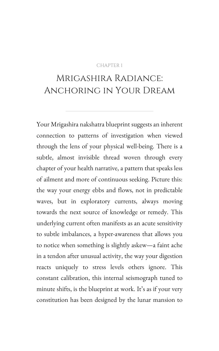Health Path for Mrigashira: Your Expression Magnified interior preview