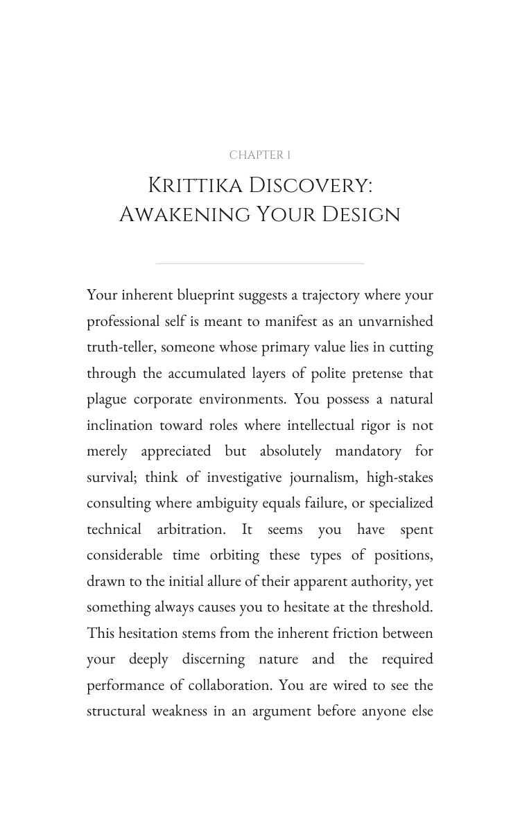Krittika Career Workbook: Your Destiny Elevated interior preview