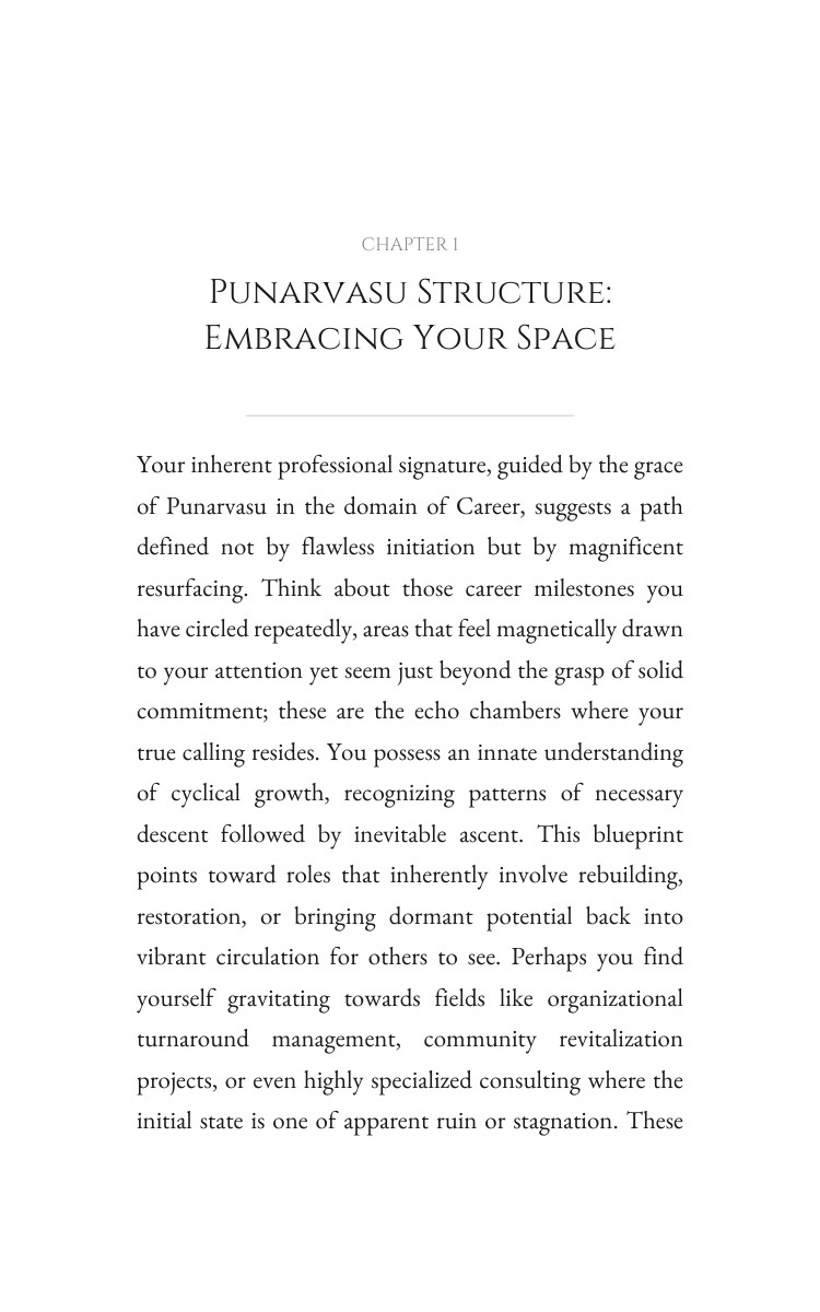Punarvasu Career Reference: Your Trek Manifested interior preview