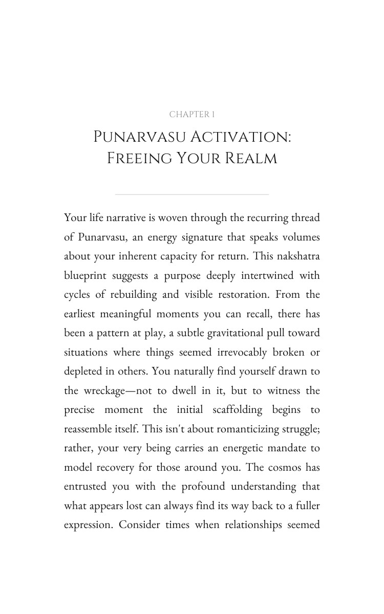 Punarvasu: Navigating Life Purpose: Your Flow Conducted interior preview