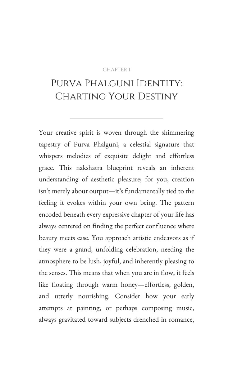 Purva Phalguni Creativity: Essential Guide: Your Essence Unleashed interior preview