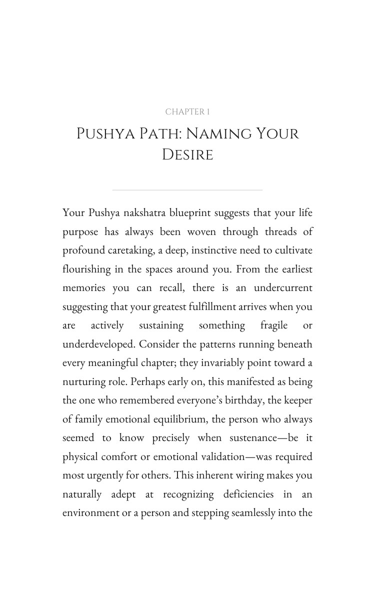 Pushya: Life Purpose Blueprint: Your Essence Advantage interior preview