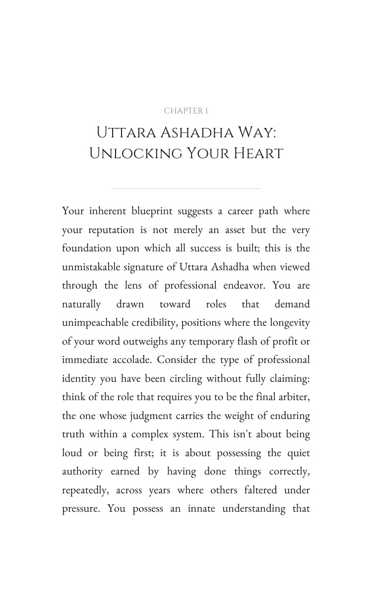 Uttara Ashadha Career Playbook: Your Flame Revolution interior preview