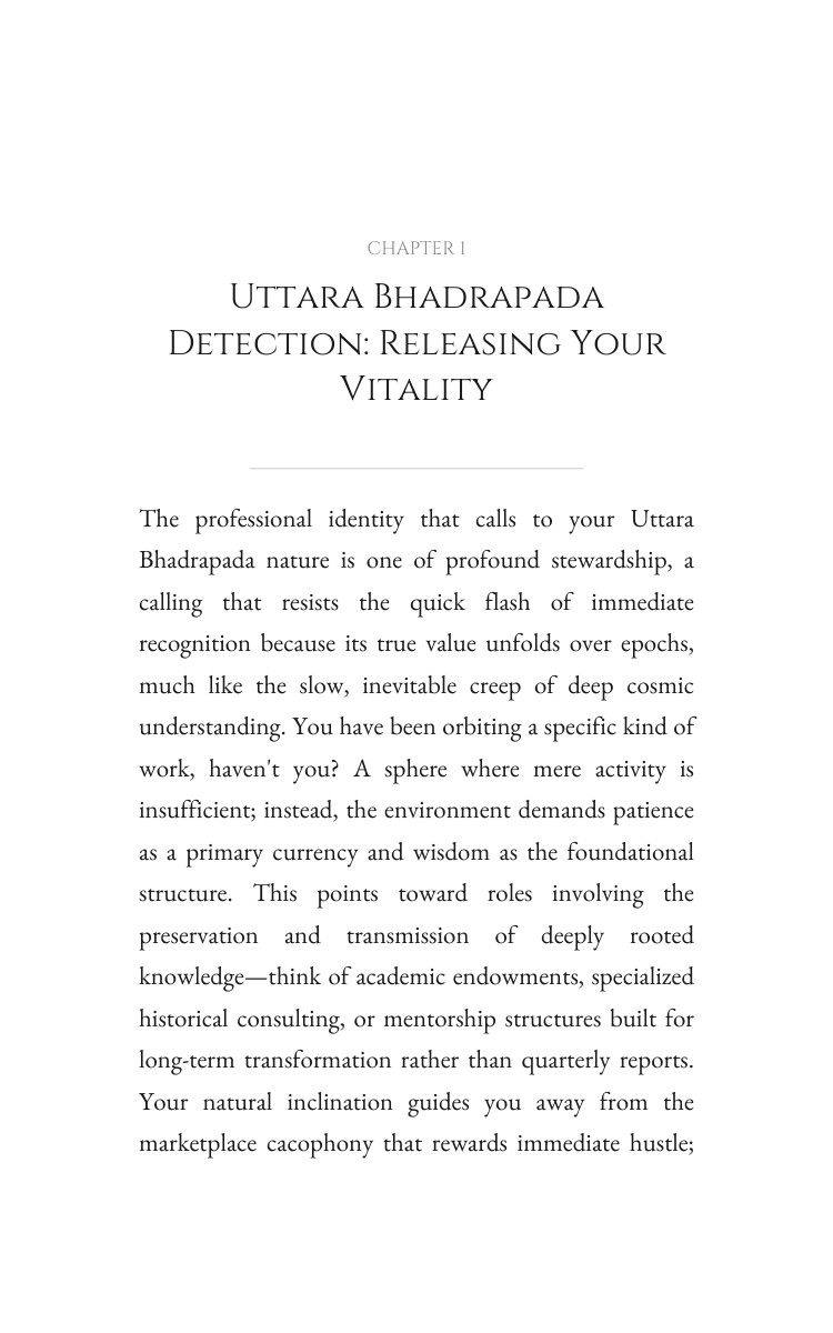 Uttara Bhadrapada Career Workbook: Systematize Your Trail interior preview