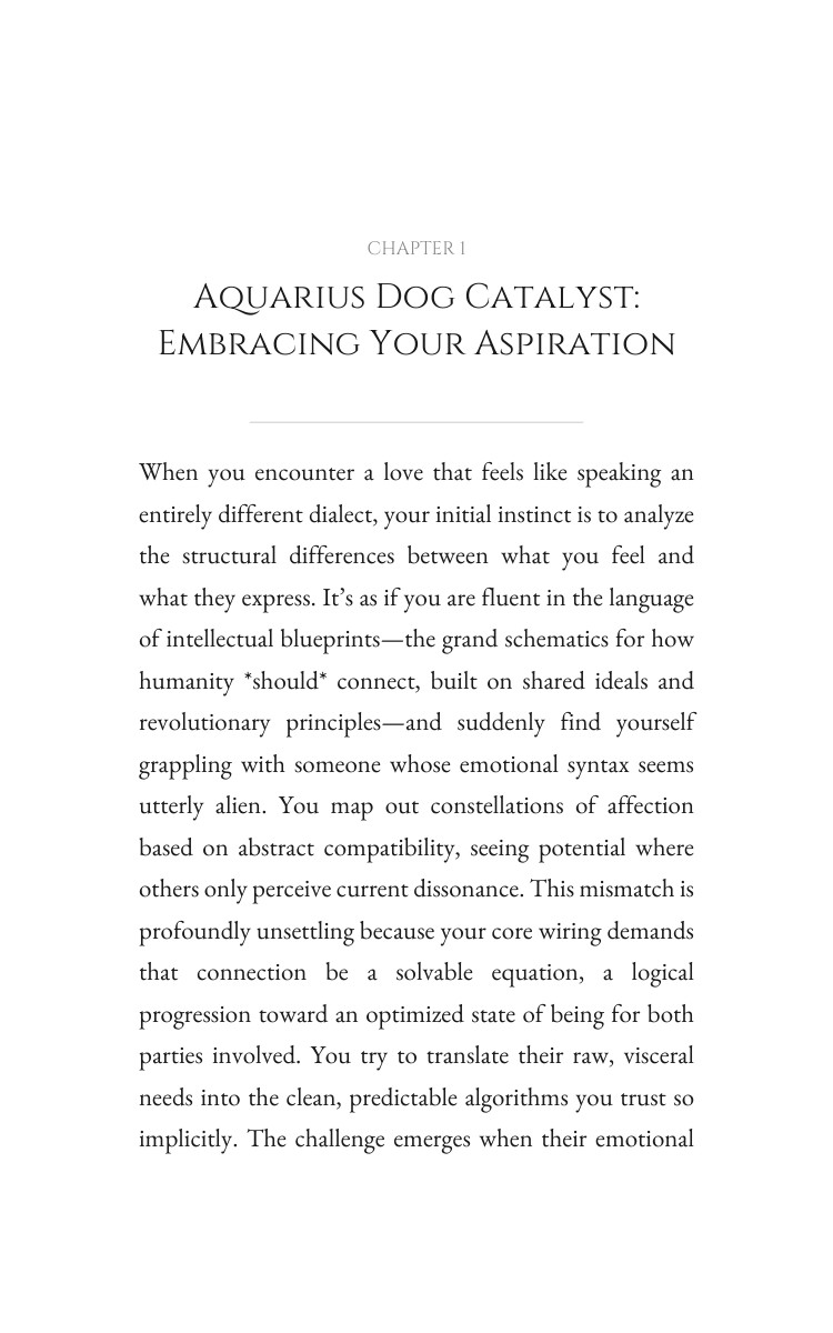 Aquarius Dog: Love Relationships Optimization interior preview