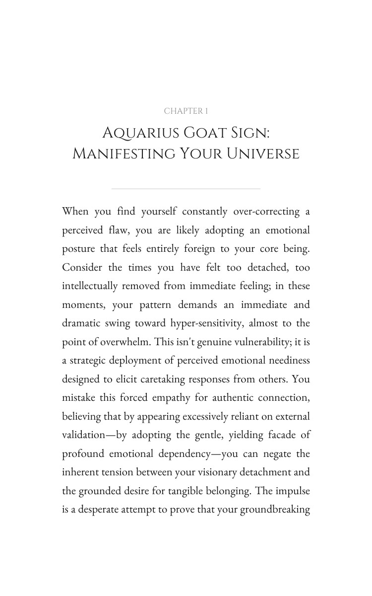 Aquarius Goat Personal Growth Excellence Guide: Your Art Balanced interior preview