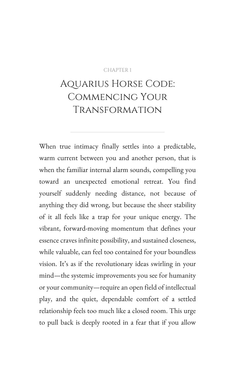 Aquarius Horse: Love Relationships Excellence interior preview