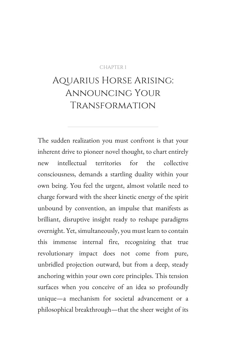 Aquarius Horse Personal Growth: Complete Edition interior preview