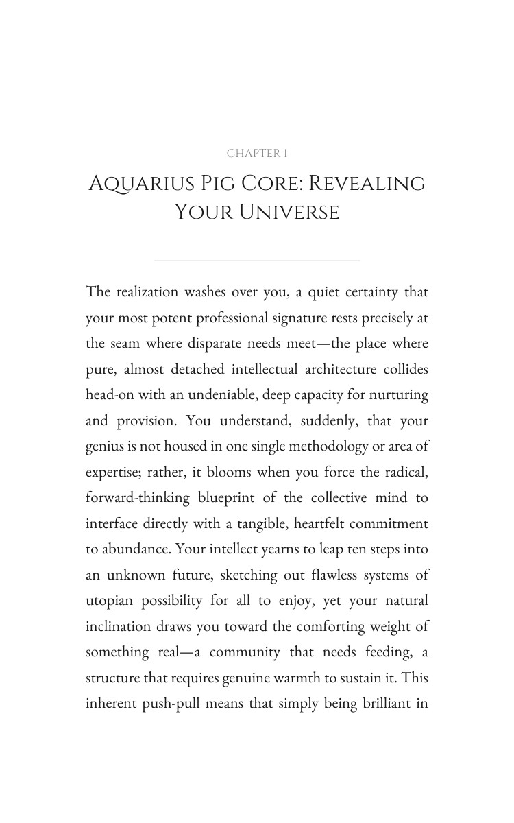 Aquarius Pig Career Success Essentials: Elevate Your Script interior preview