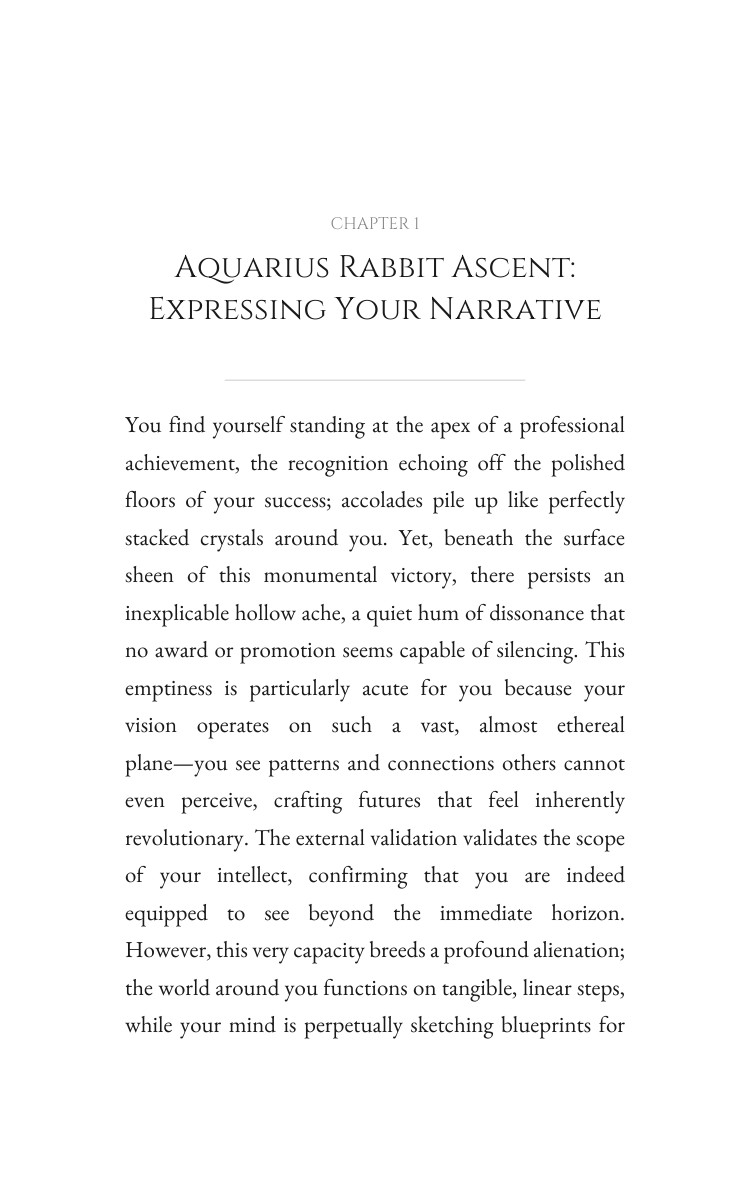 Aquarius Rabbit Career Success Companion: Your Mastery Concentrated interior preview