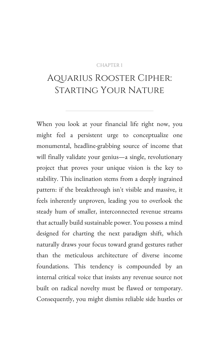 Aquarius Rooster Money Wealth Strategy Guide: Your Voice Sharpened interior preview
