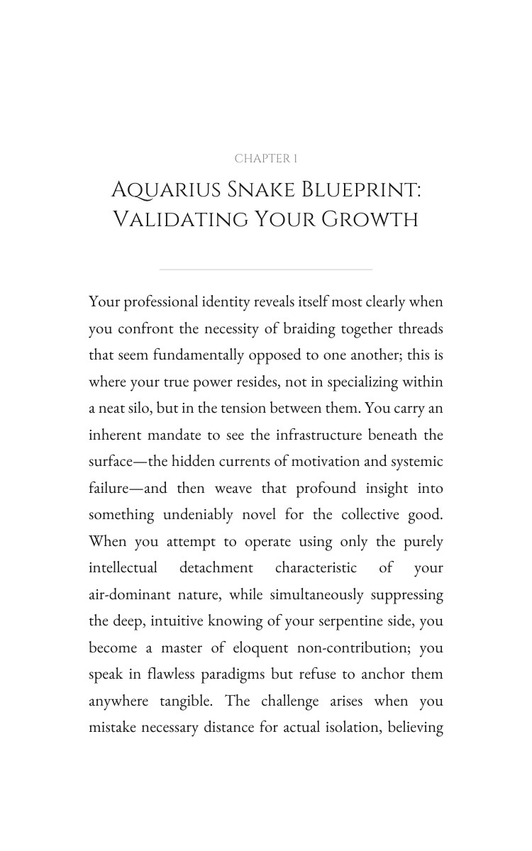 Aquarius Snake: Career Success Excellence interior preview