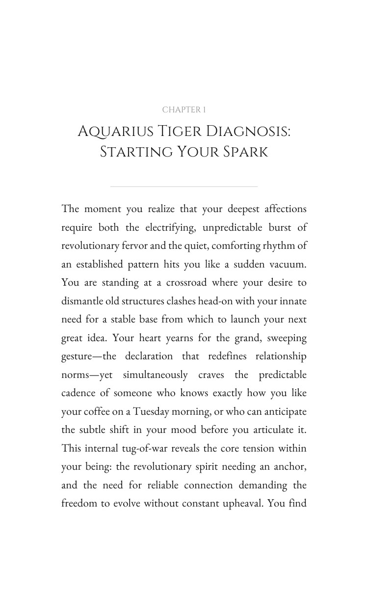 Aquarius Tiger Love Relationships Companion Guide: Weaponize Your Trek interior preview