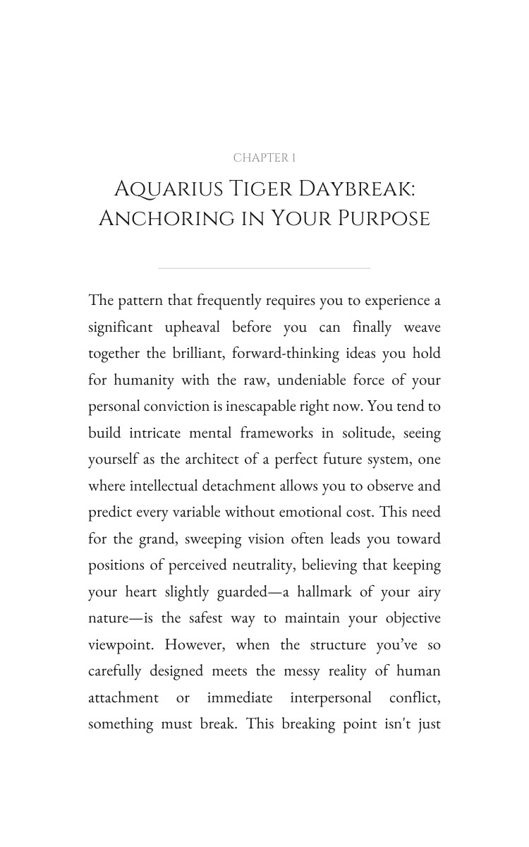 Aquarius Tiger: Personal Growth Clarity interior preview