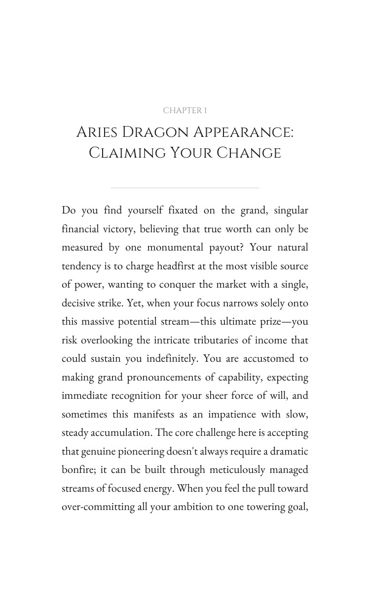 Aries Dragon: Money Wealth Blueprint interior preview