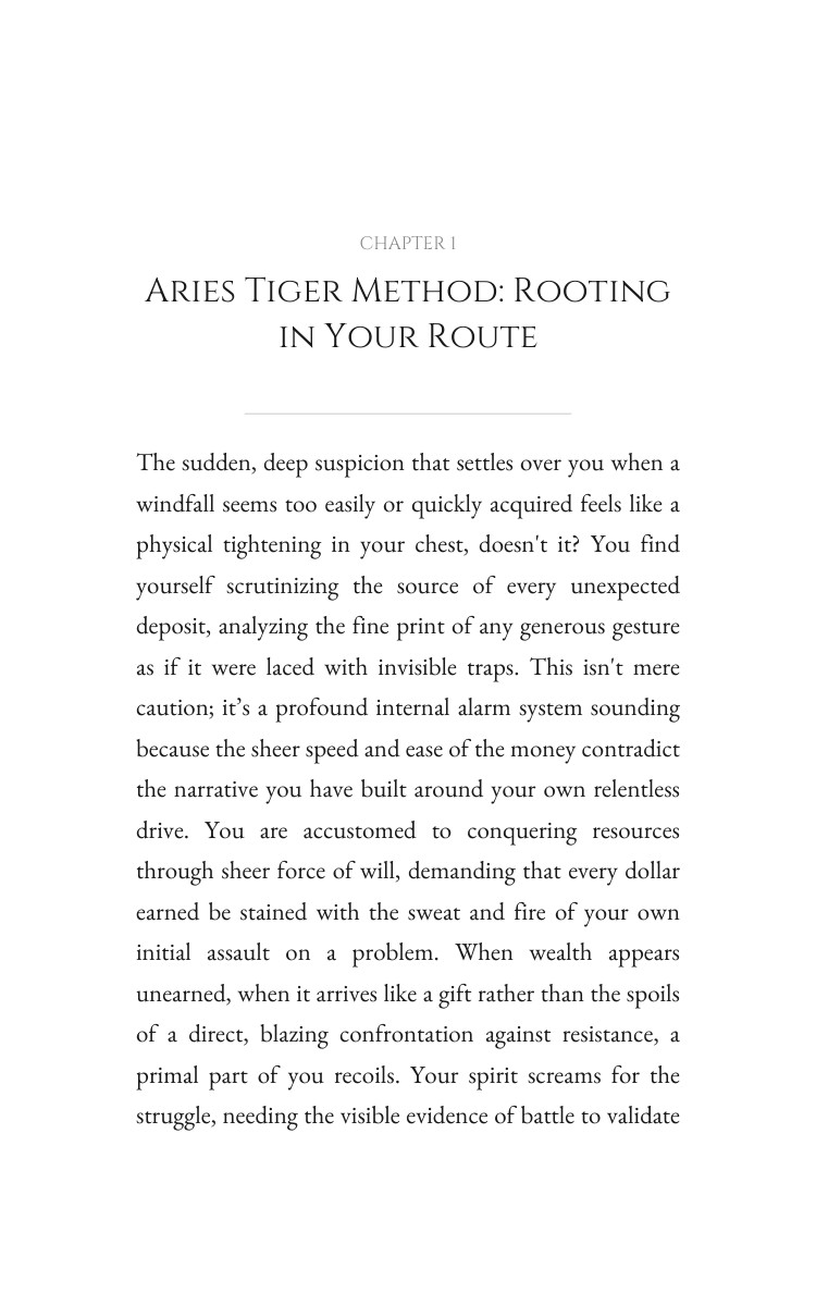 Aries Tiger Approach to Money Wealth: Refine Your Page interior preview