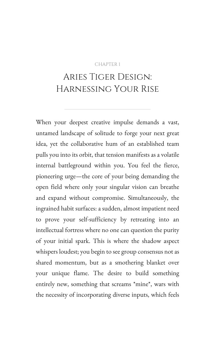 Aries Tiger Career Success Sourcebook: Structure Your Metamorphosis interior preview