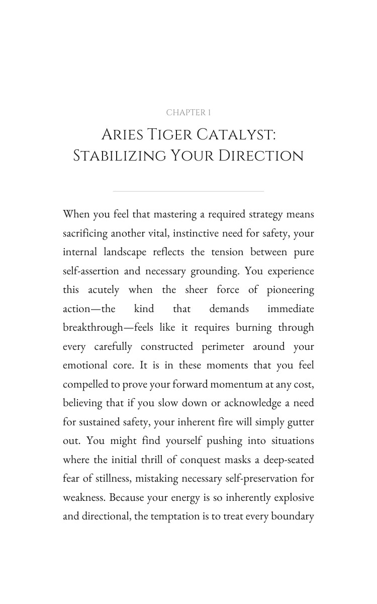Aries Tiger Personal Growth Encyclopedia: Transform Your Chapter interior preview