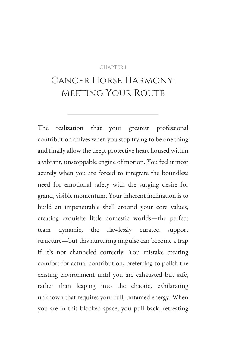 Cancer Horse: Career Success Mastery Path interior preview
