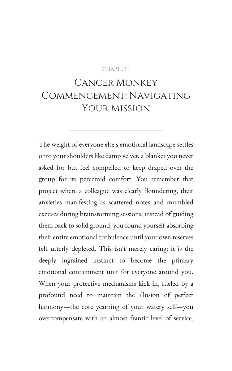 Cancer Monkey Leadership Wisdom: Your Page Harmonized interior preview