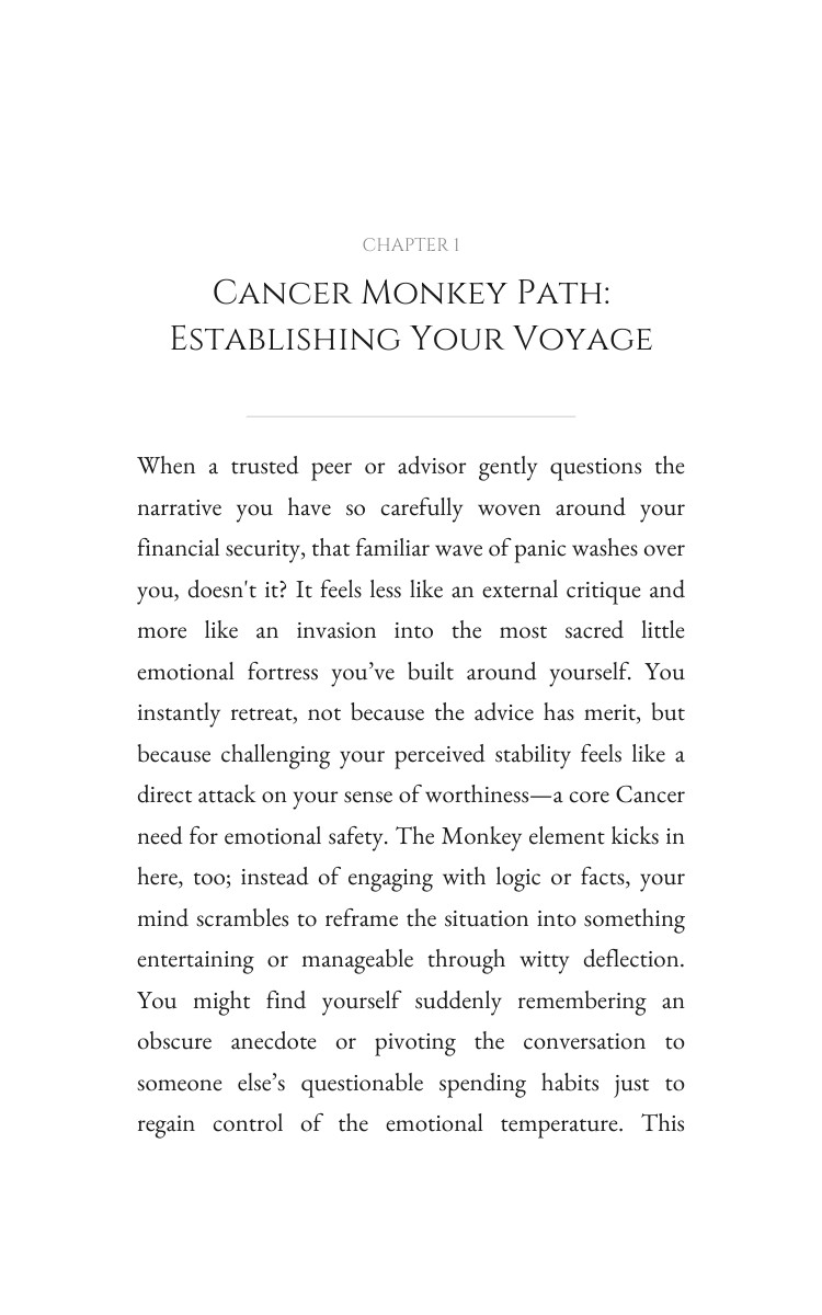 Cancer Monkey Money Wealth Cornerstone: Your Core Materialized interior preview