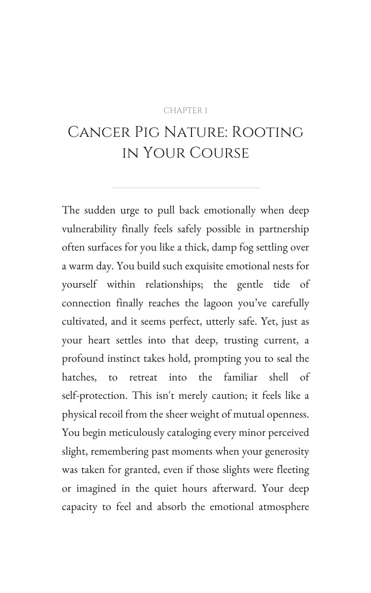Cancer Pig Love Relationships Sourcebook: Your Hunt Perfected interior preview