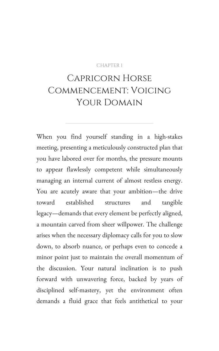 Capricorn Horse: Career Success Ascension interior preview