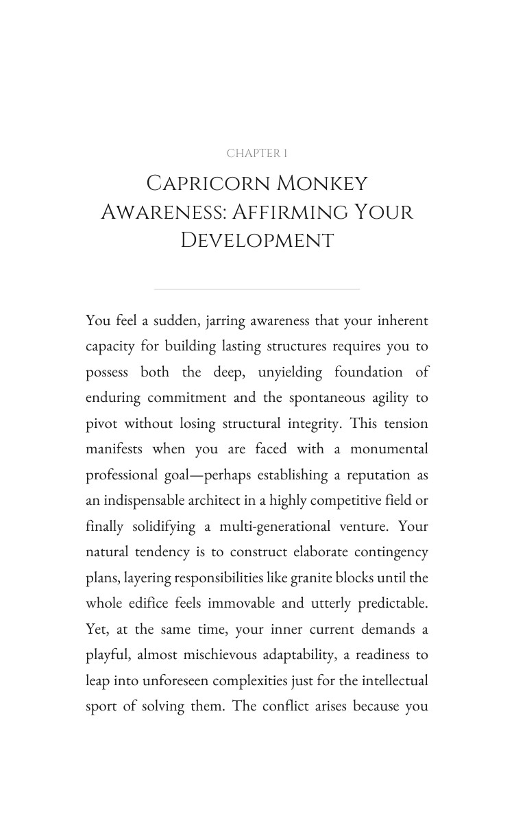 Capricorn Monkey: Personal Growth Command interior preview