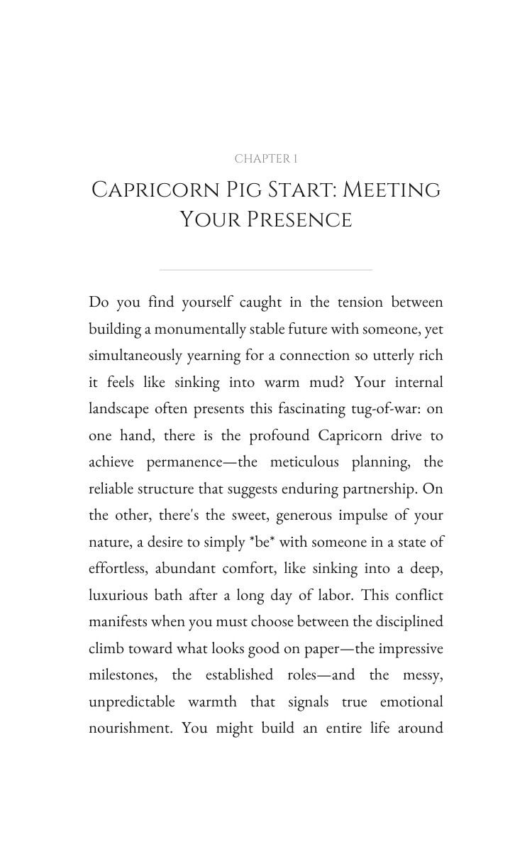 Capricorn Pig Love Relationships Navigator: Discover Your Chapter interior preview