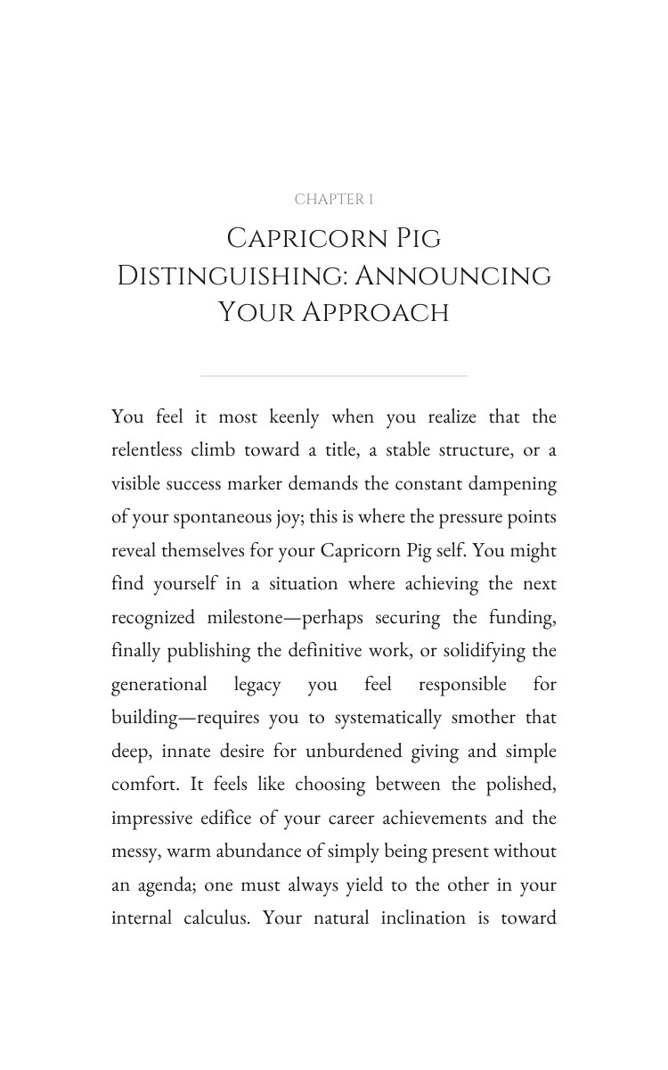 Capricorn Pig: Personal Growth Command interior preview